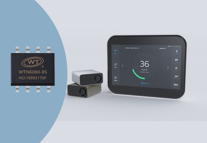 唯創知音WTN6040-8S系列語音芯片：空氣質量檢測儀的完美搭檔【語音IC廠家】